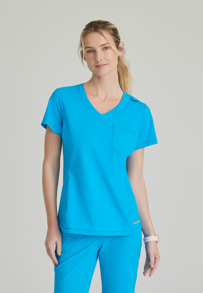 Flow Knit Top - Bold Azure - Grey's Anatomy Scrubs