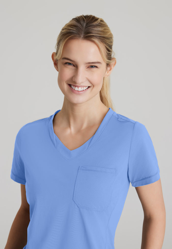Flow Knit Top - Ciel Blue - Grey's Anatomy Scrubs