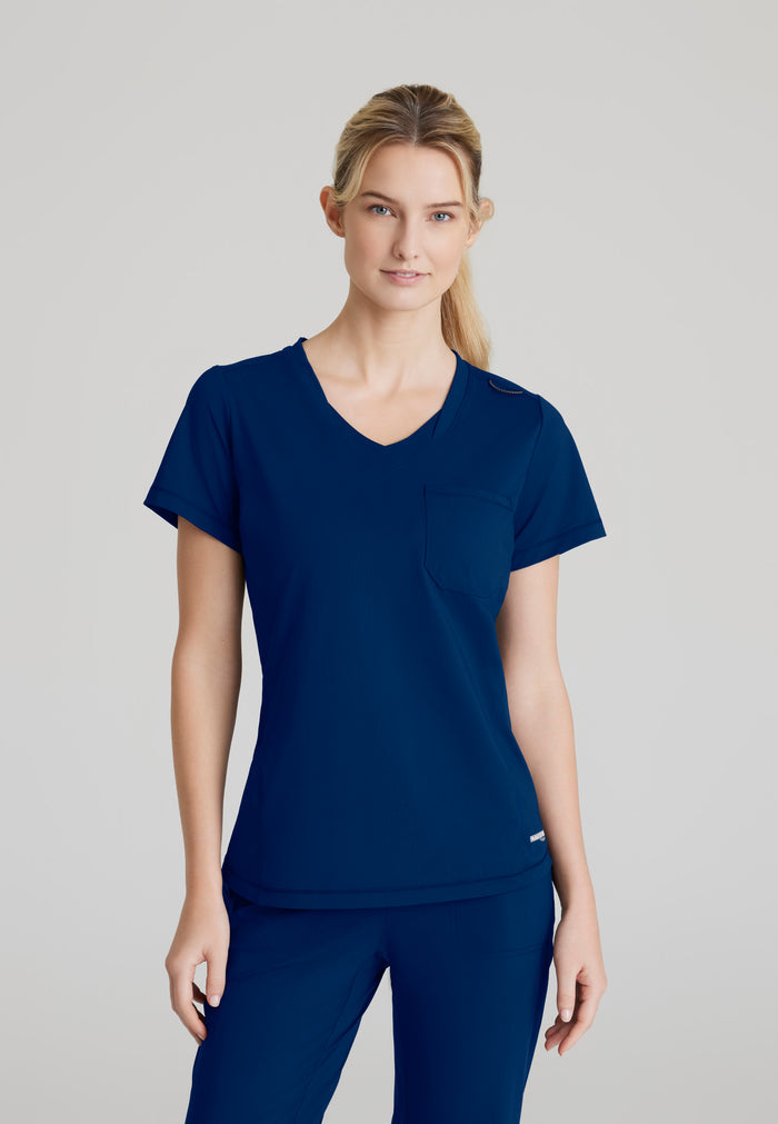 Flow Knit Top - Navy - Grey's Anatomy Scrubs