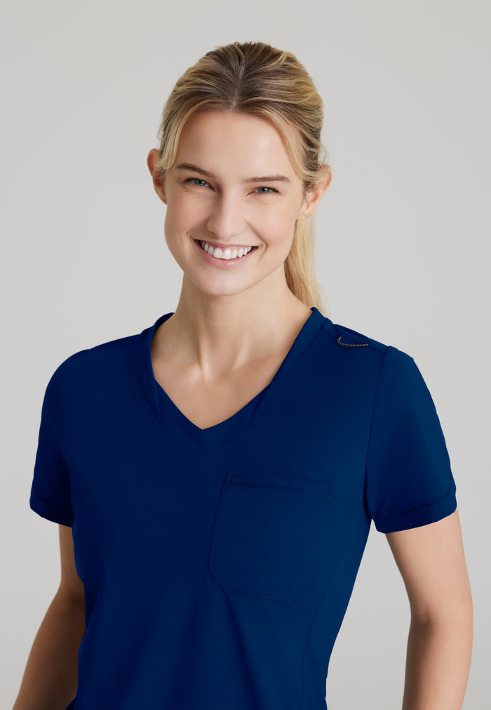 Flow Knit Top - Navy - Grey's Anatomy Scrubs