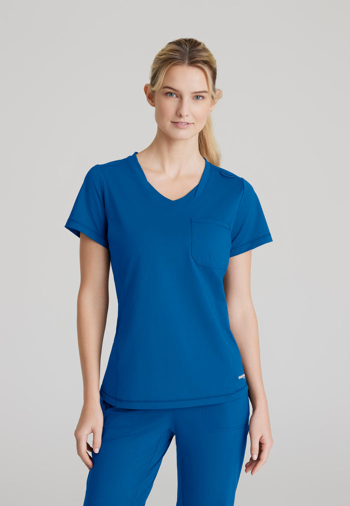 Flow Knit Top - New Royal - Grey's Anatomy Scrubs