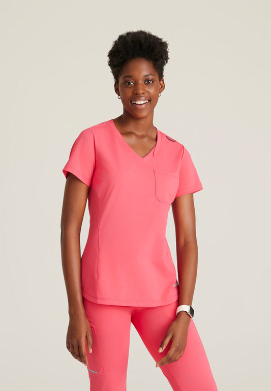 Flow Knit Top - Punch Pink - Grey's Anatomy Scrubs