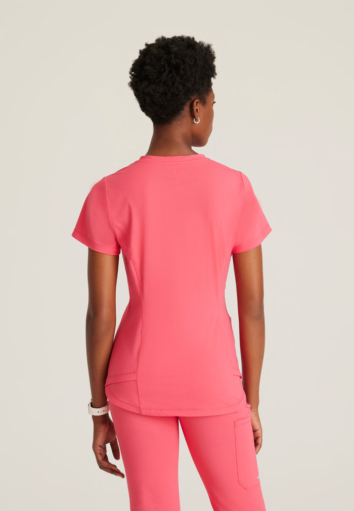 Flow Knit Top - Punch Pink - Grey's Anatomy Scrubs