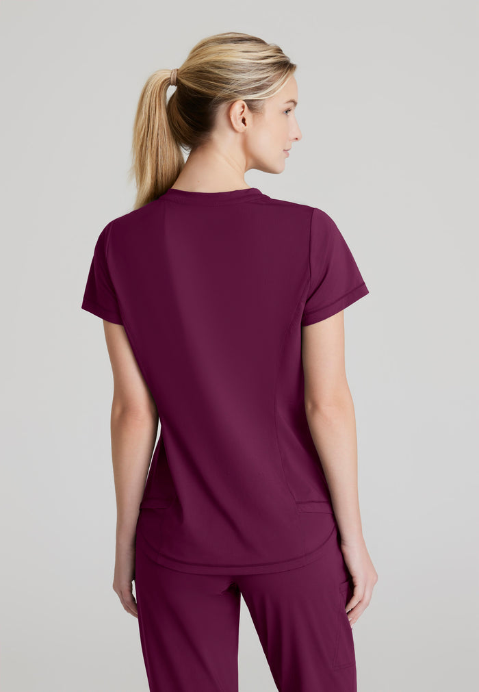 Flow Knit Top - Wine - Grey's Anatomy Scrubs