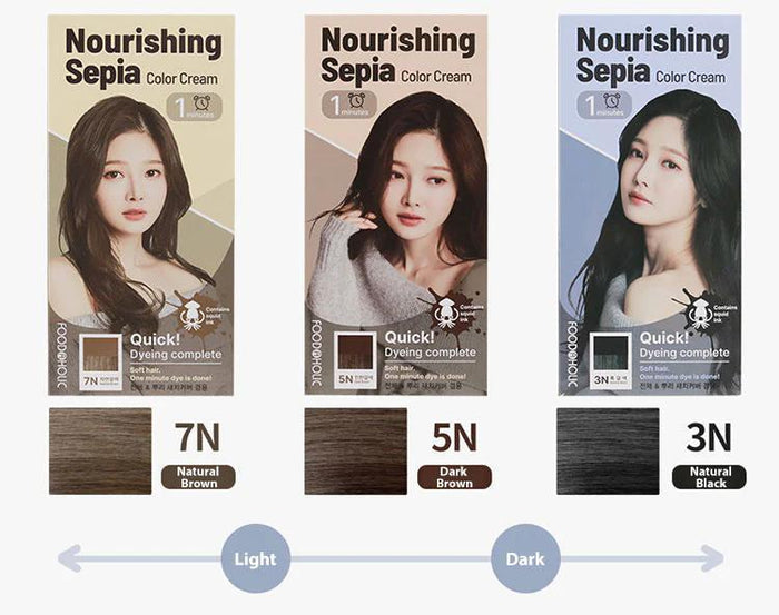 Foodaholic Nourishing Sepia Color Cream Hair Dye 1 min 60 g