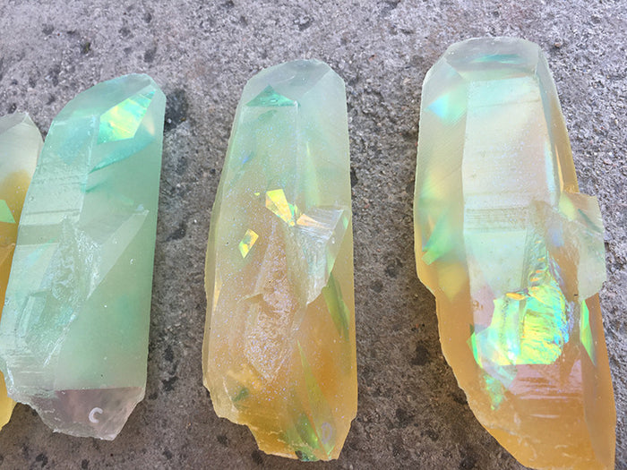 GARDEN CRYSTAL- CAST URETHANE GLOW IN THE DARK- IRIDESCENTS (AMBER)