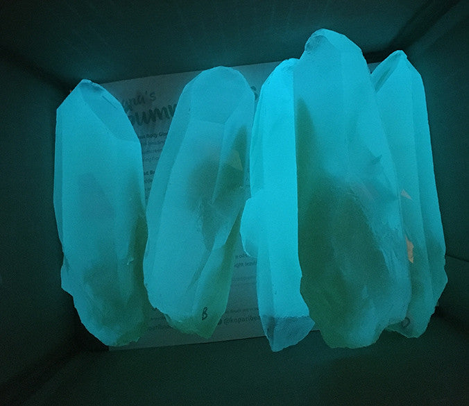 GARDEN CRYSTAL- CAST URETHANE GLOW IN THE DARK- IRIDESCENTS (AMBER)