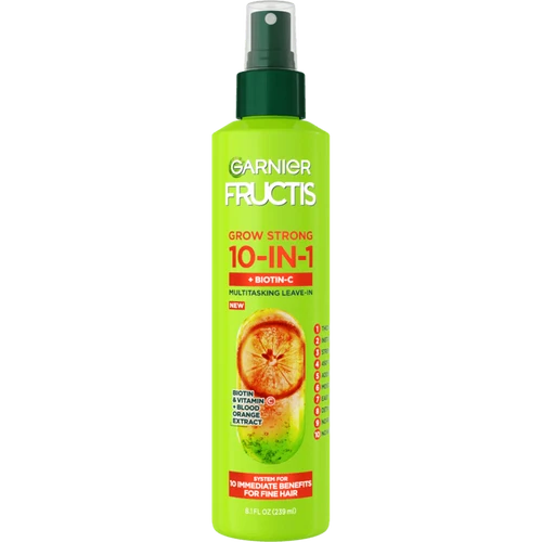 Garnier Fructis Grow Strong Thickening 10 in 1 Spray Multitasking Leave In سبريه تصفيف الشعر من كارنييه