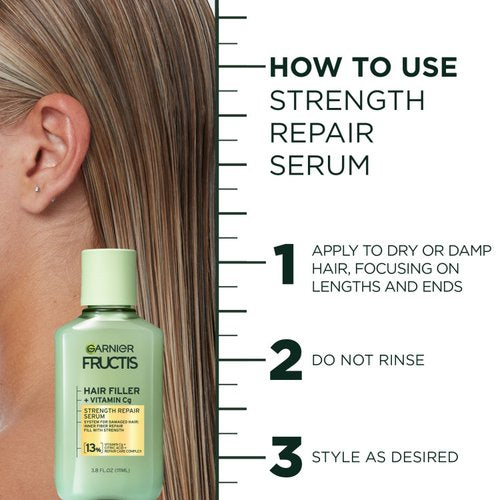 Garnier Fructis Hair Filler Strength Repair Serum Treatment with Vitamin Cg