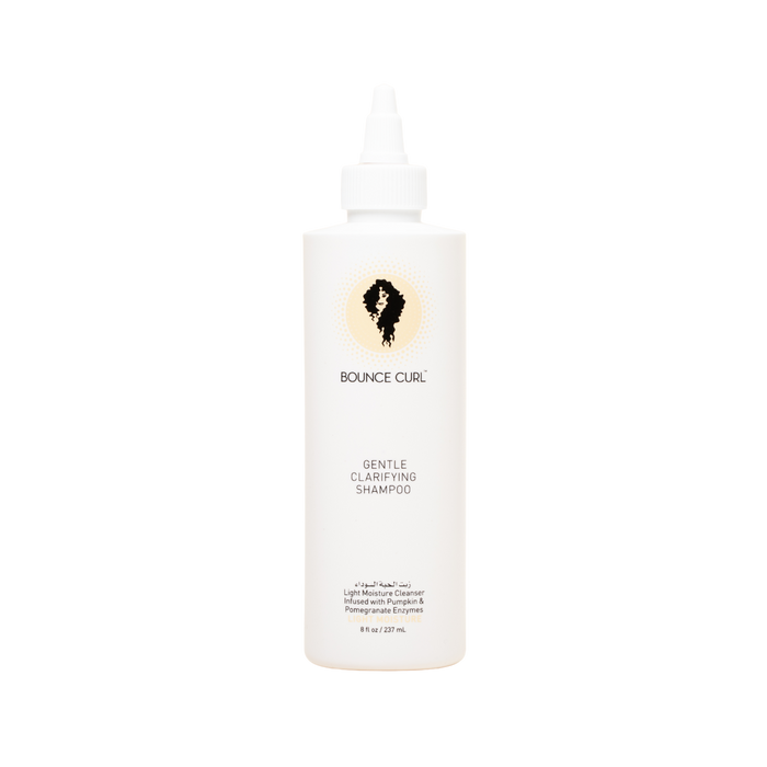 Bounce Curls gentle clarifying shampoo full size twist top squeeze bottle.