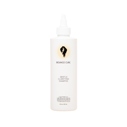 Bounce Curls gentle clarifying shampoo full size twist top squeeze bottle.