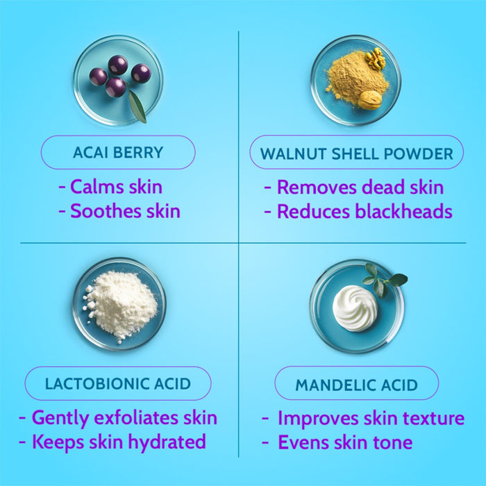 Gentle Exfoliating Face Scrub for Blackheads & Tan Removal - 100 ml