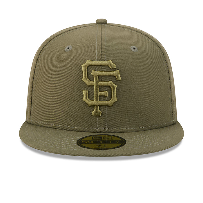 New Olive baseball cap with embroidered SF logo on front