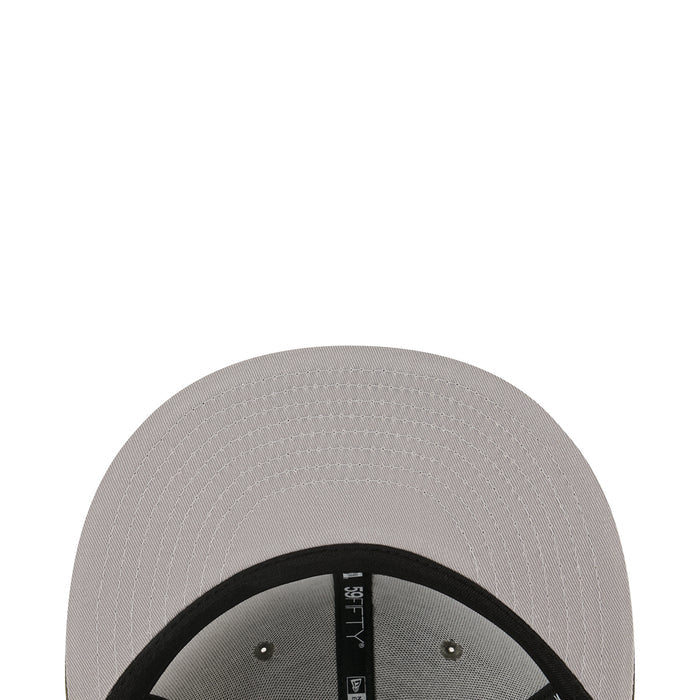 Baseball cap crown with black inner band and New Era label at the seam
