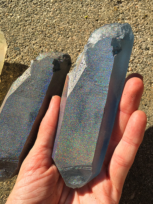 GLOW IN THE DARK CAST URETHANE CRYSTAL- CUSTOM ( purple)