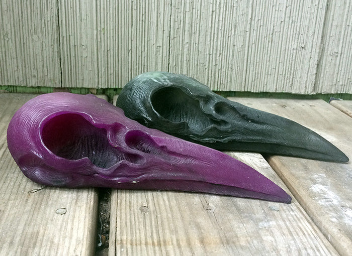GLOW IN THE DARK CROW SKULL