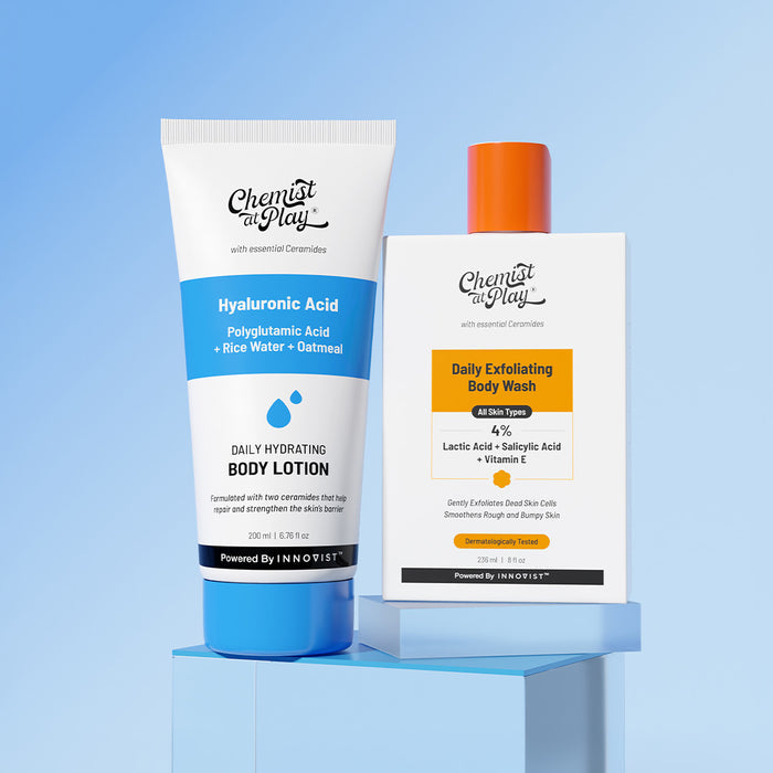 Go Anti-Dry Skin Kit  | Exfoliating Body Wash - 236 ml & Hydrating Body Lotion - 200 ml