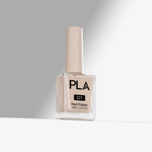 PLA nail polish bottle on a gray background