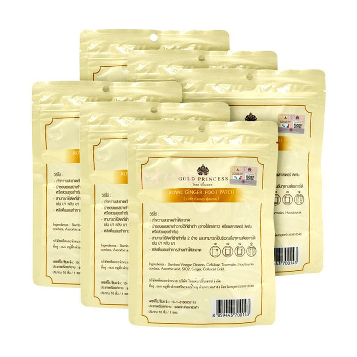 Gold Princess Gold Princess Royal Detoxification Foot Patch - Ginger (10/pack) x6packs