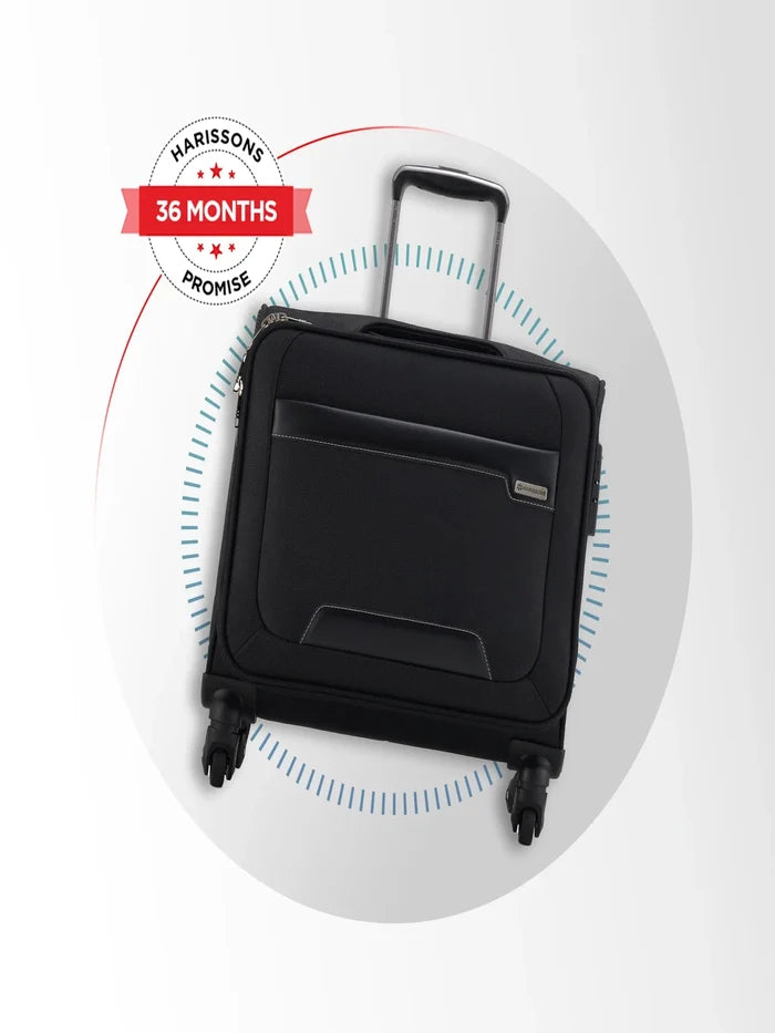 Harrison Bags Columbus Compact 41L Cabin Size Luggage Bag Midnight Black