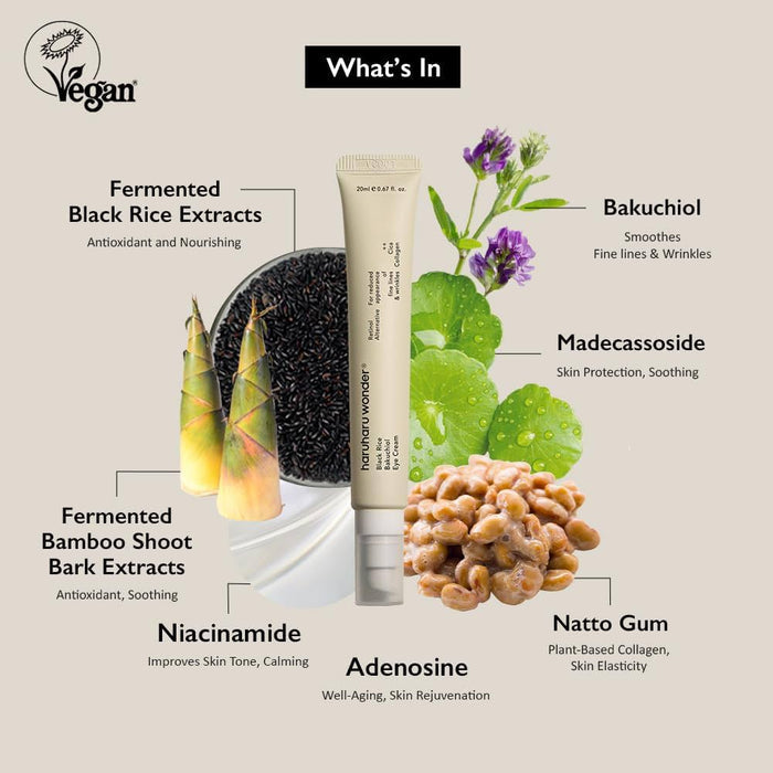 HARUHARU WONDER Black Rice Bakuchiol Eye Cream  كريم العين بخلاصة الرز الاسود والباكتشيول