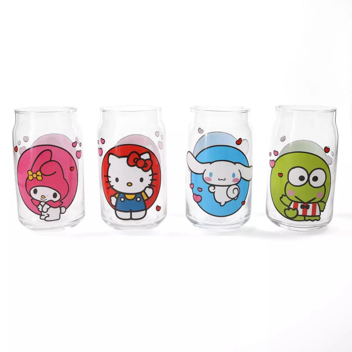 Hello Kitty & Friends Hearts Can Glass Set 4 pc 16 oz