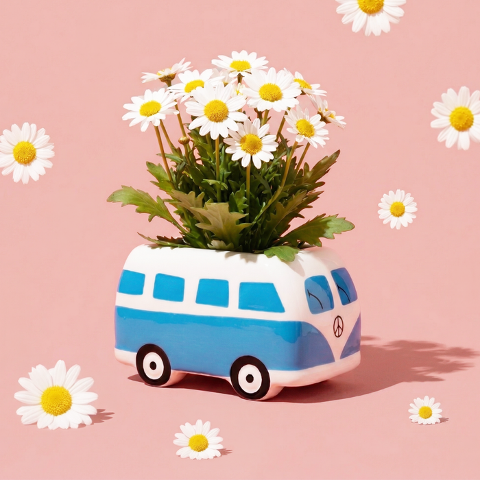 Hippie Bus Flower Grow Kit | Cosmos, Daisy, Coneflower, Calendula (Set of 4)