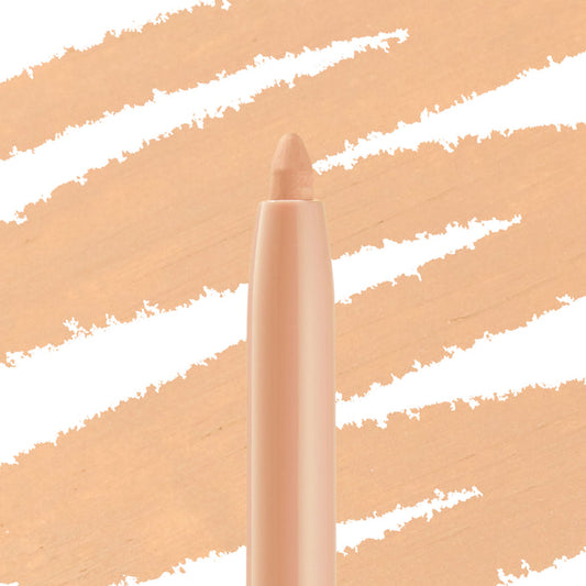 Honeydude ColourPop Crème Gel Liner showcasing a creamy nude-beige tip against matching swatch streaks, highlighting the smooth gel pencil eyeliner and its soft honey-tan shade for everyday neutral looks.