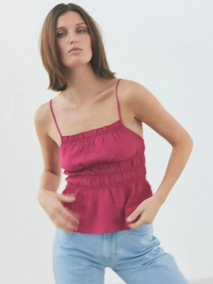 HOSBJERG - Ora Top - Sangria-Skirt-2545