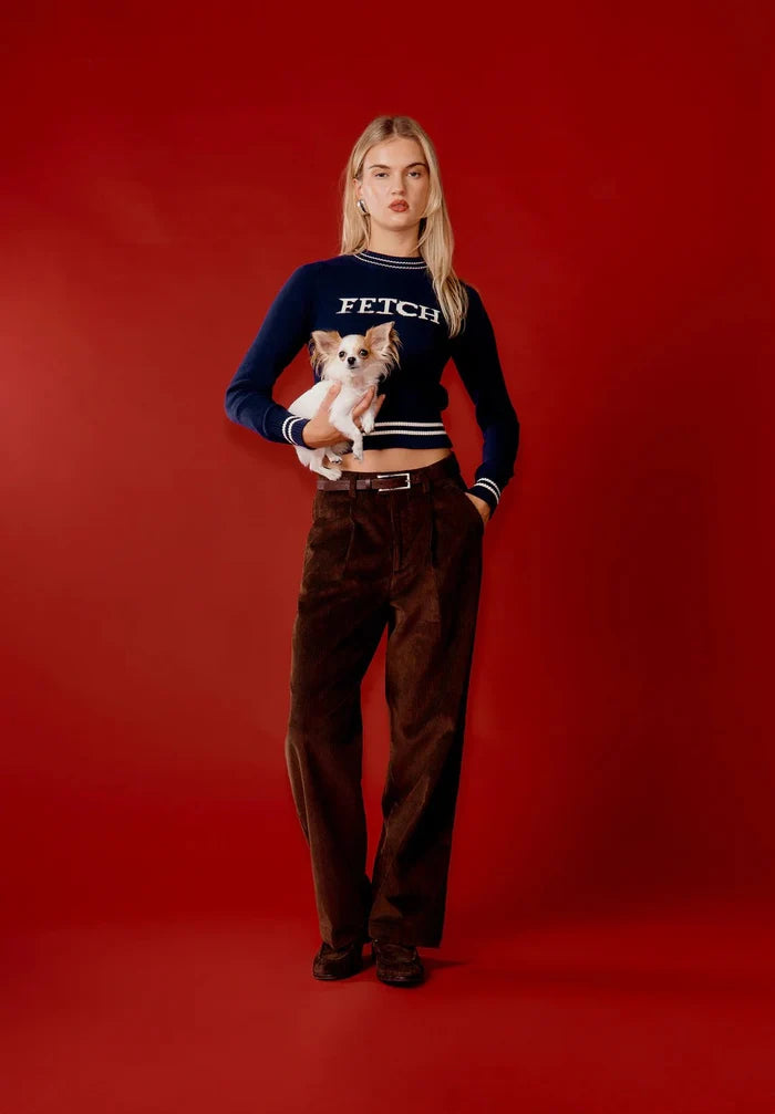 House Of Sunny - Fetch Crew Jumper - Navy - Pulls et Sweats - VOL2671