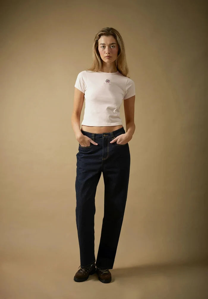House Of Sunny - Im Just A Girl Baby Tee - Blush - Tops - VOL2766