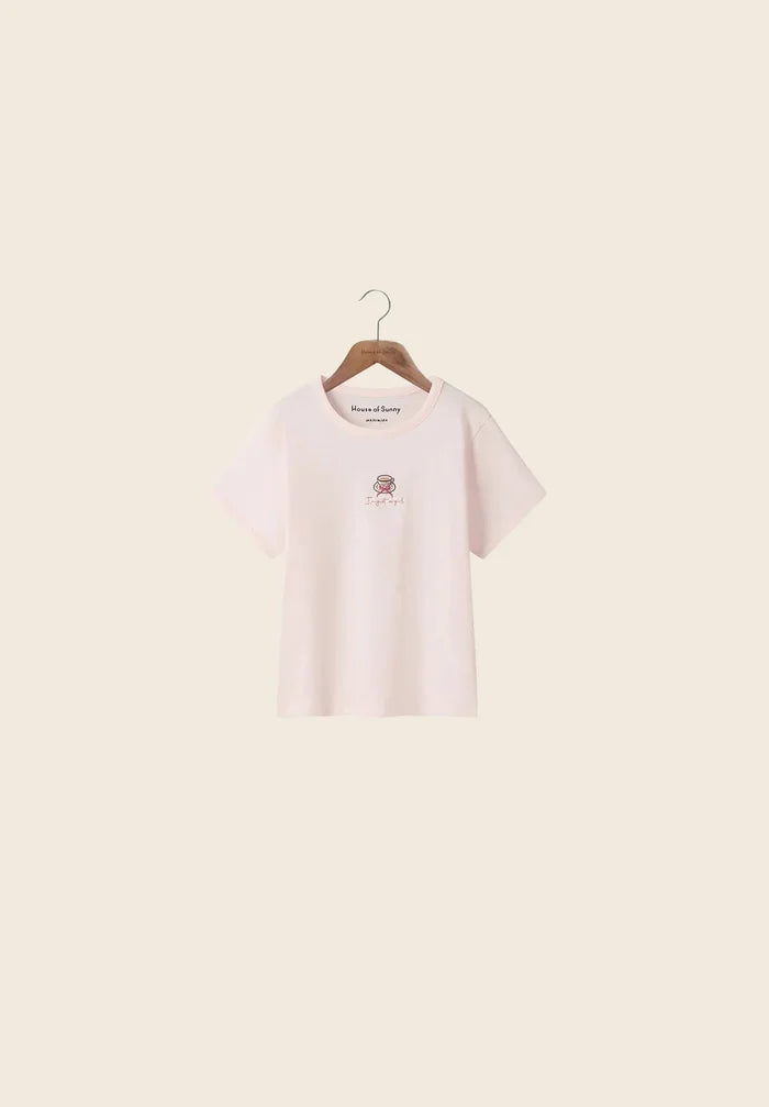House Of Sunny - Im Just A Girl Baby Tee - Blush - Tops - VOL2766