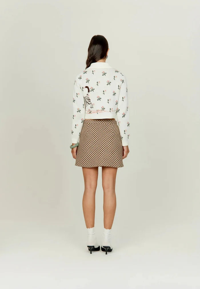 House Of Sunny - The Marie Skirt - Wine Multi - Jupes et Pantalons - VOL2629