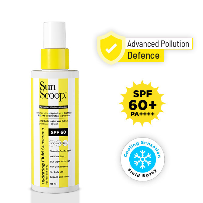 Hydrating Fluid Sunscreen  for Face & Body | SPF 60 PA++++| In-Vivo Tested - 125 ml