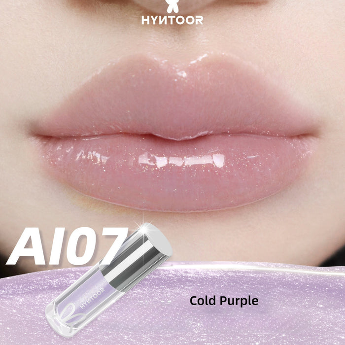 HYNTOOR Future Planet Shimmer Mirror Lip Gloss #AI07 Cold Purple T4782