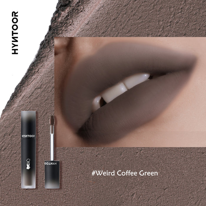 HYNTOOR Matte Lip Mud #Weird Coffee Green T4849