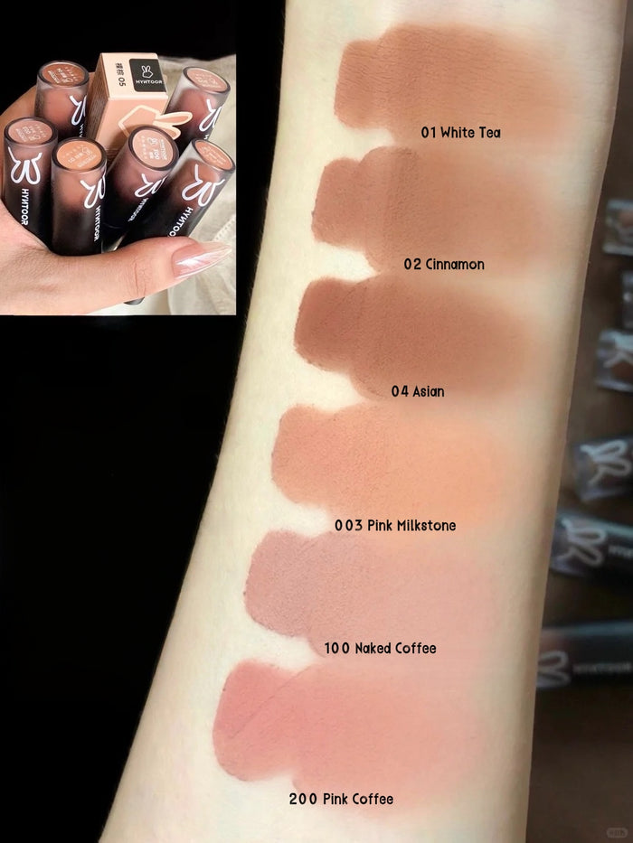 HYNTOOR Velvet Matte Lip Mud #100 Naked Coffee T5213