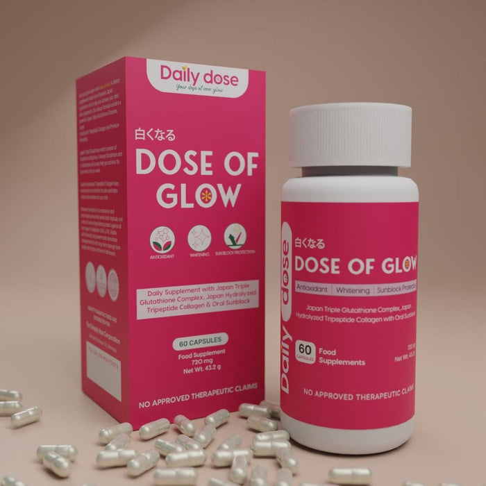 icon video play     icon arrow left boldicon arrow right bold Share:   Favorite (6.2K) Simply HUE | Daily Dose - Dose Of Glow Triple Glutathione Capsules