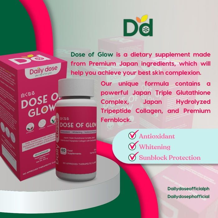 icon video play     icon arrow left boldicon arrow right bold Share:   Favorite (6.2K) Simply HUE | Daily Dose - Dose Of Glow Triple Glutathione Capsules