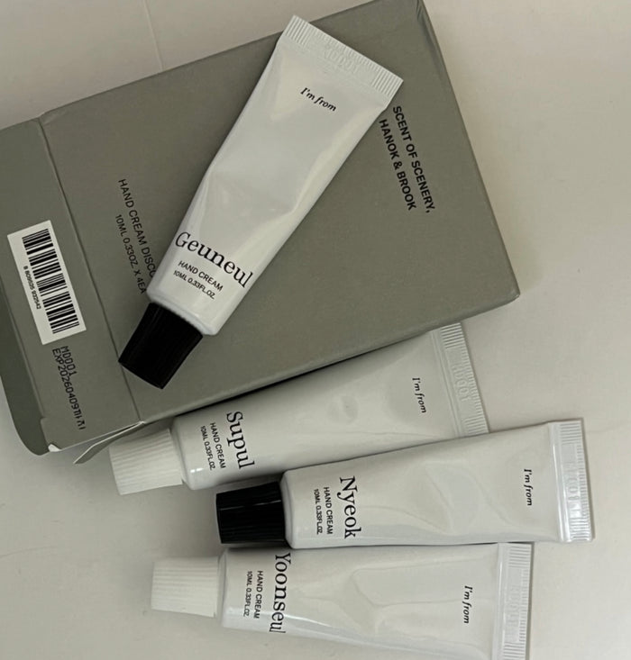 I'M FROM scent of scenery hanoka & brook hand cream discovery kit بكج كريمات اليدين من ام فروم