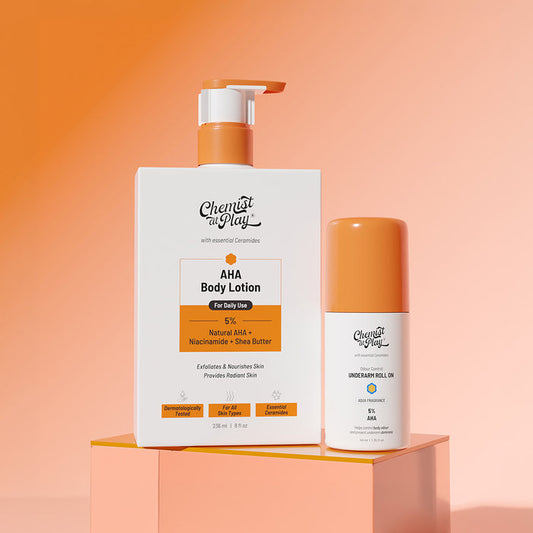 I'm Lovin' It Combo | Aqua Underarm Roll On - 40 ml & AHA Body Lotion - 236 ml
