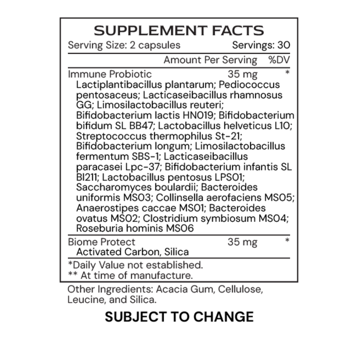 Immune µBiomic (formerly IMMUNO BYOME) by Alimentum Labs