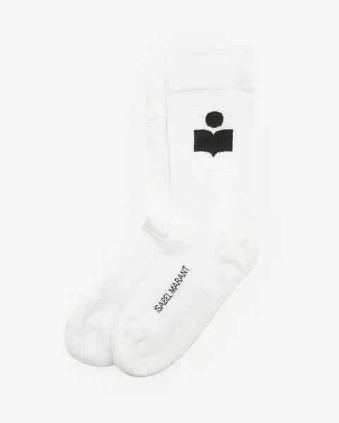 Isabel Marant - Siloki Chaussettes - White - Accessoires - CT001JHA-A1C03J