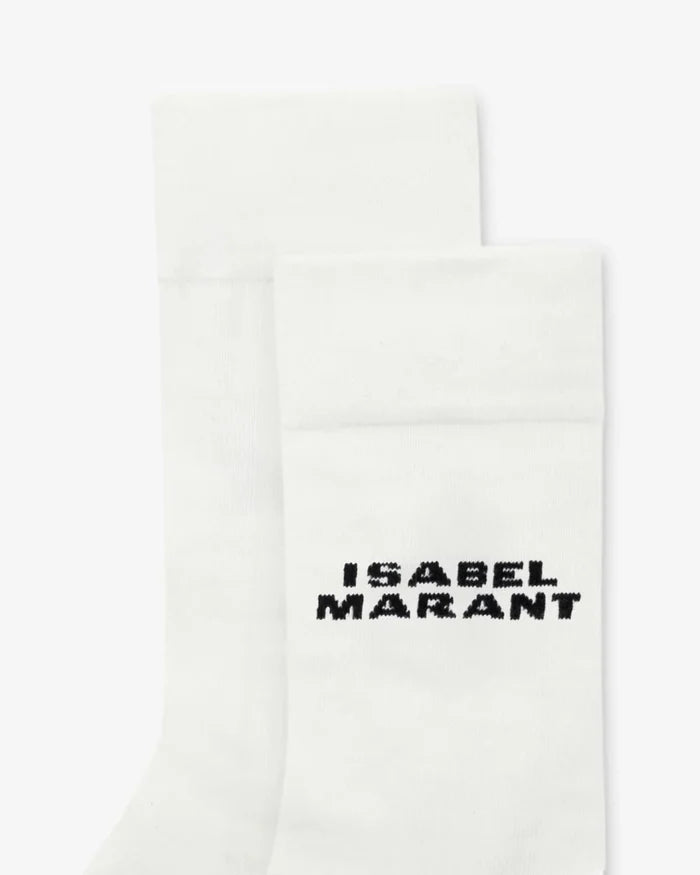 Isabel Marant - Siloki Chaussettes - White - Accessoires - CT001JHA-A1C03J