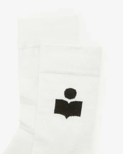 Isabel Marant - Siloki Chaussettes - White - Accessoires - CT001JHA-A1C03J