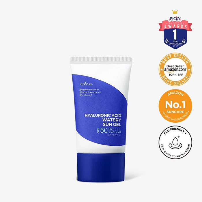 ISNTREE Hyaluronic acid watery sun gel set2 بكج قطعتين من جل واقي الشمس الكيميائي بالهايلرونك اسد من ازنتري