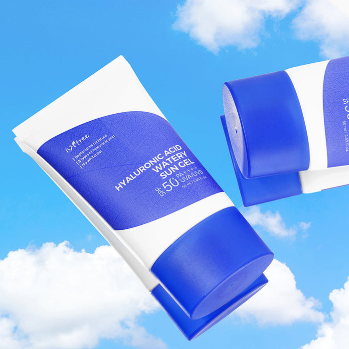 ISNTREE Hyaluronic acid watery sun gel set2 بكج قطعتين من جل واقي الشمس الكيميائي بالهايلرونك اسد من ازنتري