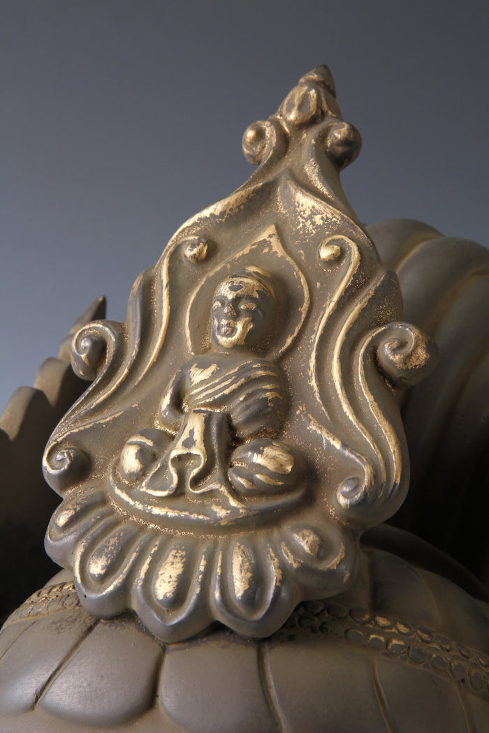 Japanese Plaster Dream Guanyin Mask  Showa Era Buddhism Plaque