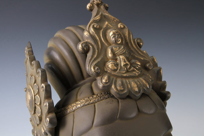 Japanese Plaster Dream Guanyin Mask  Showa Era Buddhism Plaque