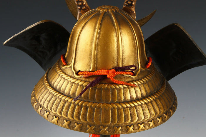Japanese Samurai Helmet Middle Size  -Shikanosuke Kabuto with a Mask- Tsushima